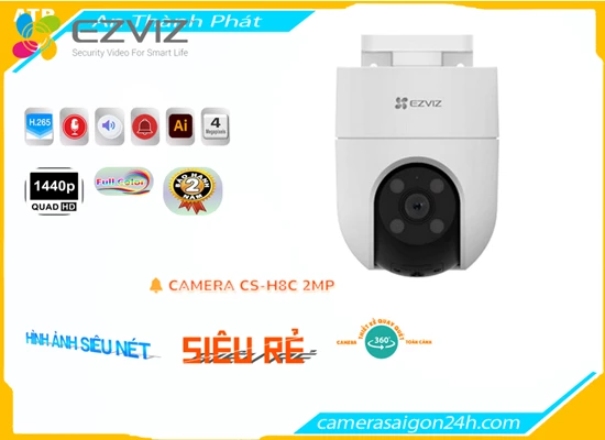 Lắp đặt camera tân phú CS-H8C 2MP Camera An Ninh Sắt Nét