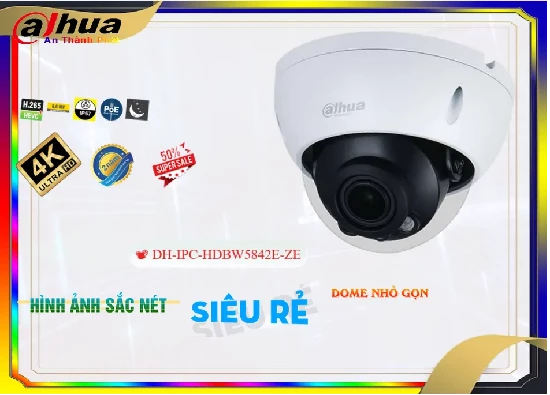 Lắp đặt camera tân phú Camera Dahua DH-IPC-HDBW5842E-ZE