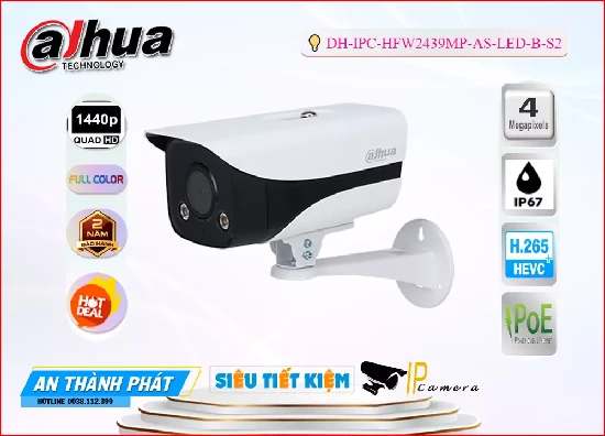 Lắp đặt camera tân phú ➠  DH-IPC-HFW2439MP-AS-LED-B-S2 sắc nét Dahua