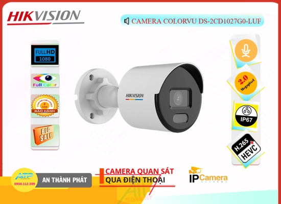 Lắp đặt camera tân phú Camera DS-2CD1027G0-LUF Full Color