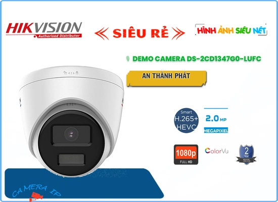 Lắp đặt camera tân phú 🌟👌 Camera DS-2CD1327G0-LU Hikvision Thiết kế Đẹp