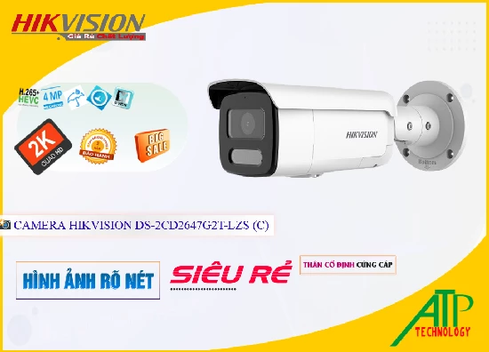 Lắp đặt camera tân phú Camera Hikvision DS-2CD2647G2T-LZS(C)