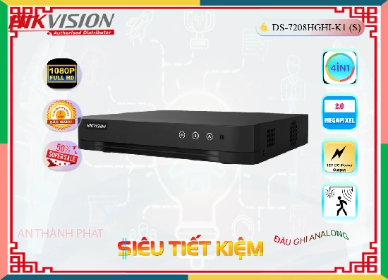 Lắp đặt camera tân phú Đầu Ghi Camera Hikvision DS-7208HGHI-K1(S)