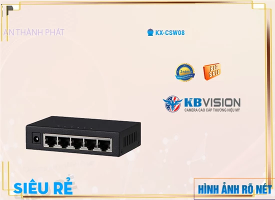Lắp đặt camera tân phú Switch chia mạng KBvision KX-CSW08