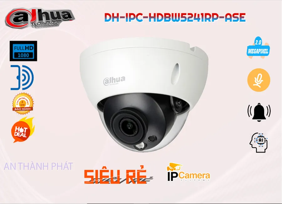 Camera IP Dahua DH-IPC-HDBW5241RP-ASE,DH IPC HDBW5241RP ASE,Giá Bán DH-IPC-HDBW5241RP-ASE,DH-IPC-HDBW5241RP-ASE Giá