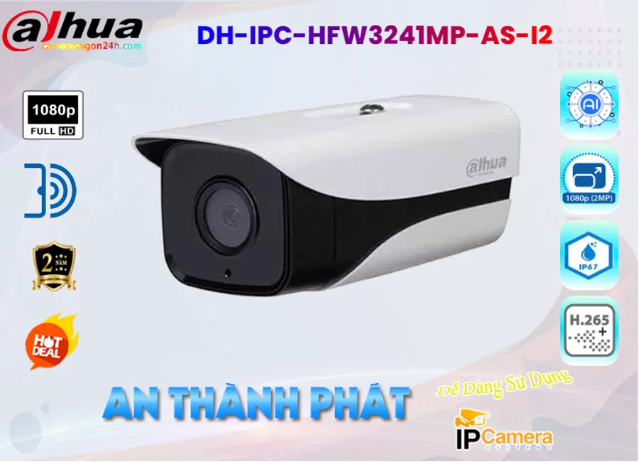 Camera IP Dahua DH-IPC-HFW3241MP-AS-I2,DH-IPC-HFW3241MP-AS-I2 Giá rẻ,DH-IPC-HFW3241MP-AS-I2 Giá Thấp Nhất,Chất Lượng