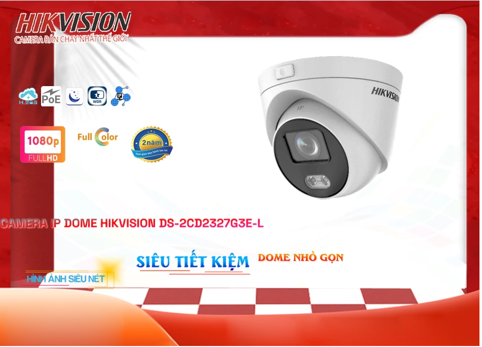 Camera IP Full Color Hikvision DS-2CD2327G3E-L,thông số DS-2CD2327G3E-L,DS 2CD2327G3E L,Chất Lượng