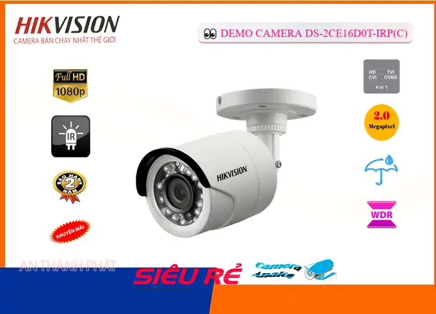 Camera Hikvision DS-2CE16D0T-IRP(C),DS 2CE16D0T IRP(C),Giá Bán DS-2CE16D0T-IRP(C),DS-2CE16D0T-IRP(C) Giá Khuyến