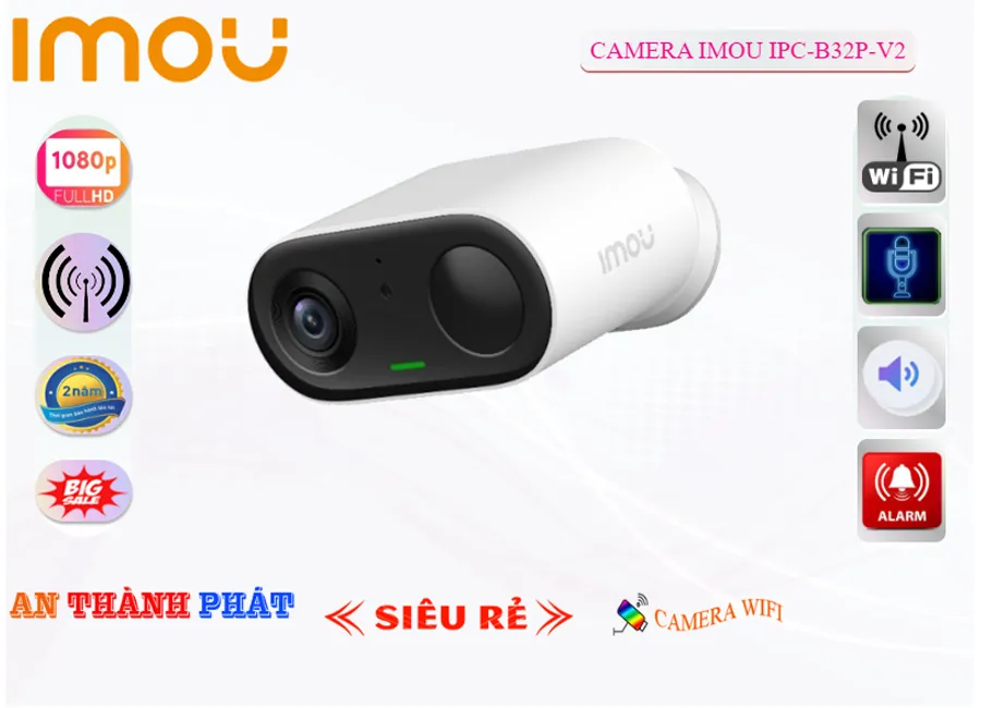 Camera Imou Dùng Pin IPC-B32P-V2,Giá IPC-B32P-V2,IPC-B32P-V2 Giá Khuyến Mãi,bán IPC-B32P-V2,IPC-B32P-V2 Công Nghệ