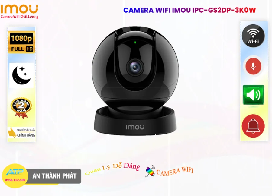 Camera Wifi Imou Xoay 360 IPC-GS2DP-3K0W,thông số IPC-GS2DP-3K0W,IPC-GS2DP-3K0W Giá rẻ,IPC GS2DP 3K0W,Chất Lượng