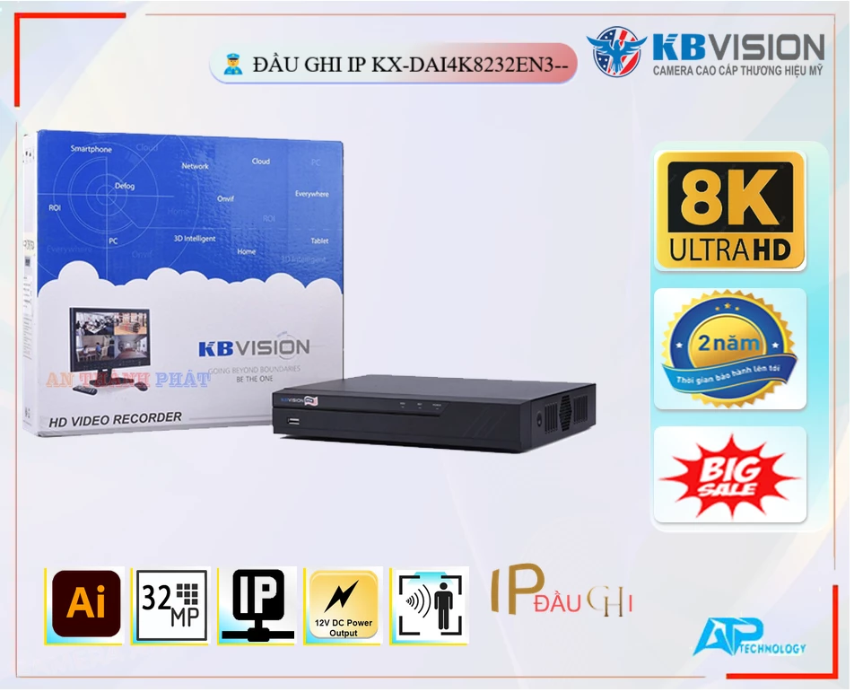 Đầu Ghi KBvision KX-DAi4K8232EN3,thông số KX-DAi4K8232EN3,KX-DAi4K8232EN3 Giá rẻ,KX DAi4K8232EN3,Chất Lượng