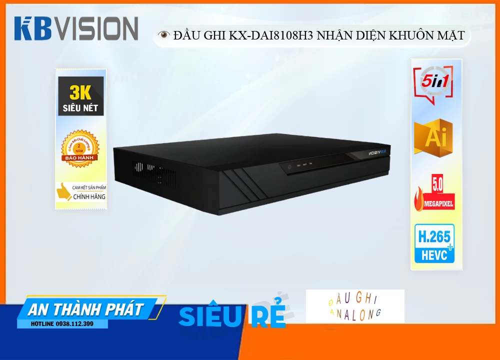 Đầu Ghi KBvision KX-DAi8108H3,thông số KX-DAi8108H3,KX DAi8108H3,Chất Lượng KX-DAi8108H3,KX-DAi8108H3 Công Nghệ