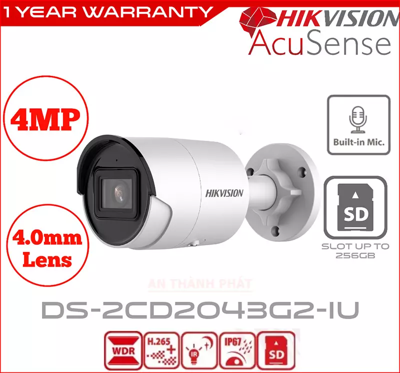 Camera IP HIKVISION DS 2CD2043G2 IU
