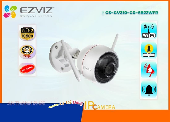 Lắp đặt camera tân phú Camera Wifi Ezviz CS-CV310-C0-6B22WFR
