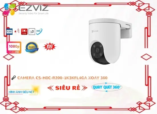 Lắp đặt camera tân phú Camera CS-H8c-R200-1K3KFL4GA Wifi