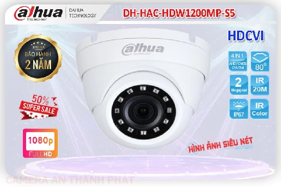 Lắp đặt camera tân phú Camera DH-HAC-HDW1200MP-S5 Chức Năng Cao Cấp