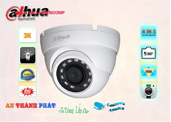 Lắp đặt camera tân phú DH-HAC-HDW1500MP Dahua Sắt Nét