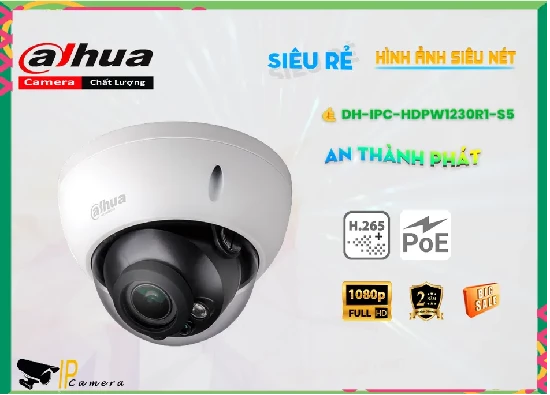 Lắp đặt camera tân phú Camera Dahua DH-IPC-HDPW1230R1-S5