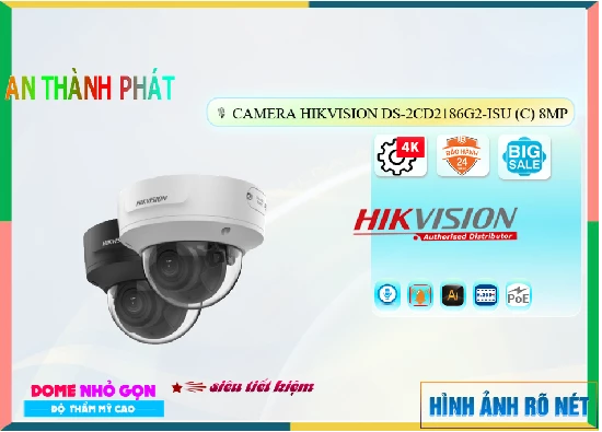 Lắp đặt camera tân phú Camera Hikvision DS-2CD2186G2-ISU(C)