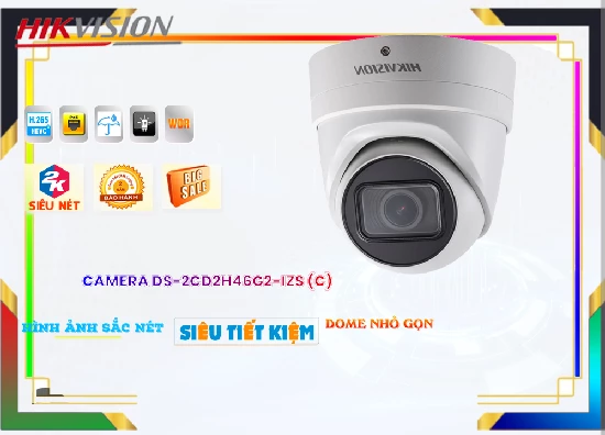 Lắp đặt camera tân phú Camera Hikvision DS-2CD2H46G2-IZS(C)