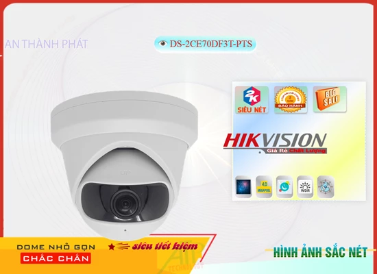 Lắp đặt camera tân phú DS-2CE70DF3T-PTS Camera Hikvision Thiết kế Đẹp