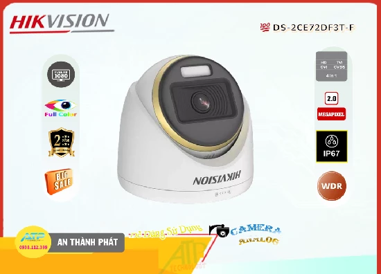 Lắp đặt camera tân phú Camera Full Color Hikvision DS-2CE72DF3T-F