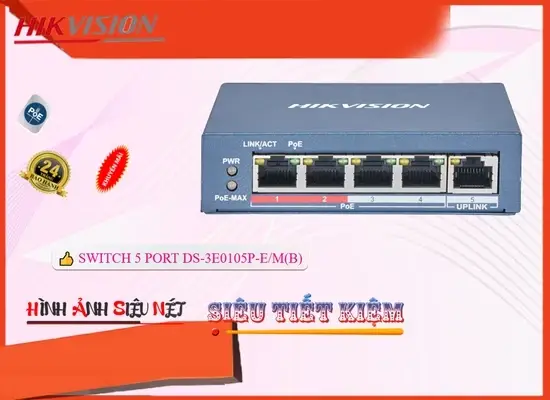 Lắp đặt camera tân phú Bộ chia tín hiệu Switch DS-3E0105P-E/M(B)