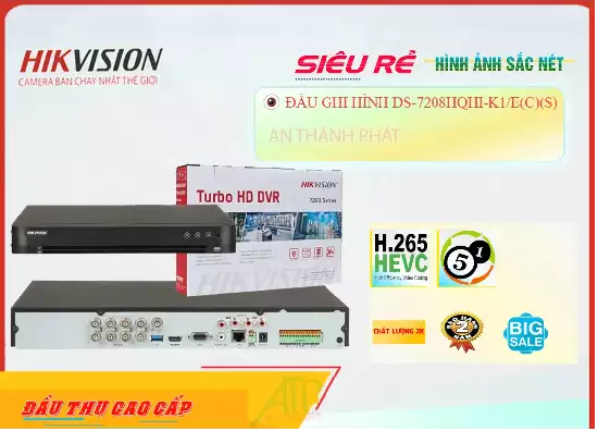 Lắp đặt camera tân phú Đầu Ghi Hikvision DS-7208HQHI-K1/E(C)(S)