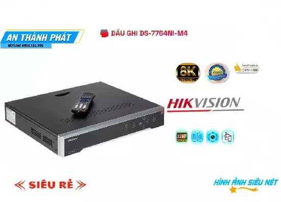 Lắp đặt camera tân phú Đầu Thu KTS Hikvision DS-7764NI-M4 Công Nghệ Mới ✅