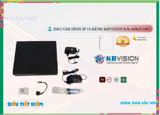 Lắp đặt camera tân phú Đầu Ghi Kbvision KX-A4K8116N2