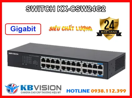 Lắp đặt camera Switch 24 Cổng Gigabit KX-CSW24G2 KBvision
