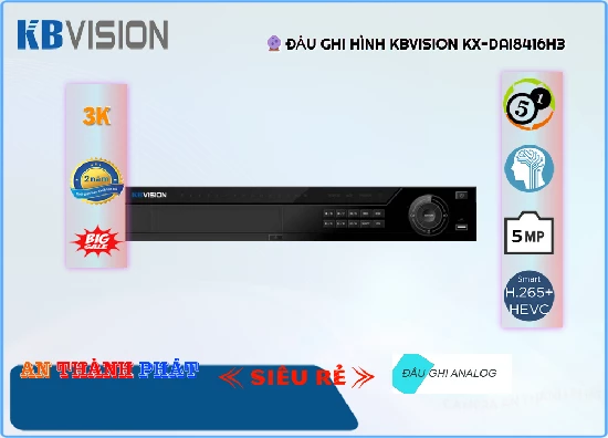 Lắp đặt camera tân phú Đầu Ghi Kbvision KX-DAi8416H3