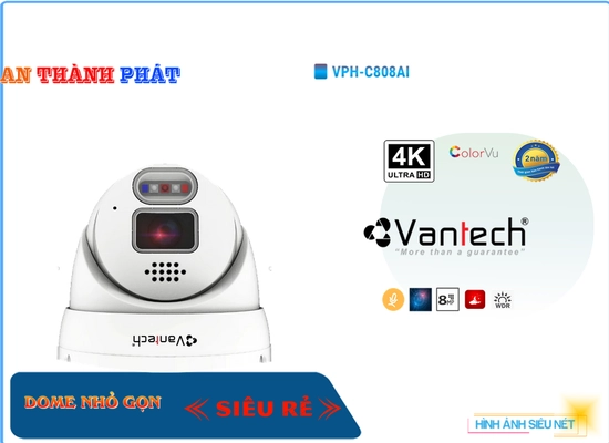 Lắp đặt camera tân phú Camera An Ninh VanTech VPH-C808AI Công Nghệ Mới