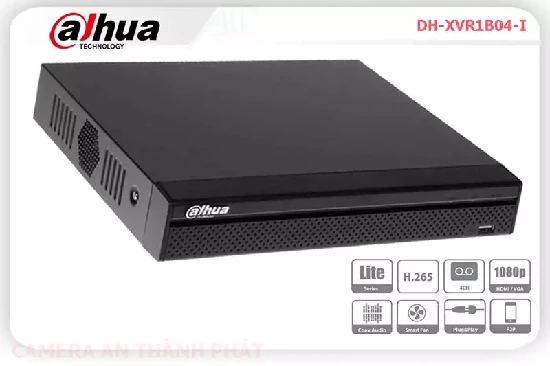  Đầu ghi hình DH-XVR1B04-I,Đầu ghi hình DH-XVR1B04-I là dòng đầu ghi hình 5 in 1 giá rẻ thuộc thương hiệu đầu ghi dahua. Đầu ghi hình hỗ trợ tối đa 4 kênh camera quan sát và 1 ổ cứng lưu trữ dung lượng tối đa 6TB.Hỗ trợ 1 cổng HDMI & VGA.thiết bị phù hợp cho các công trình dự án quy mô nhỏ.Thich hợp gia đình,văn phòng,cửa hàng,.. 