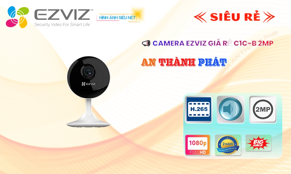C1C-B 2MP Wifi Không Dây Camera Giám Sát Giá rẻ