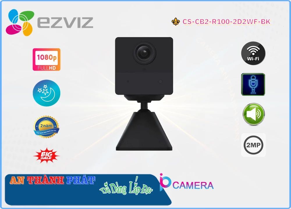 Camera Wifi Ezviz CS-CB2-R100-2D2WF-BK,thông số CS-CB2-R100-2D2WF-BK,CS CB2 R100 2D2WF BK,Chất Lượng
