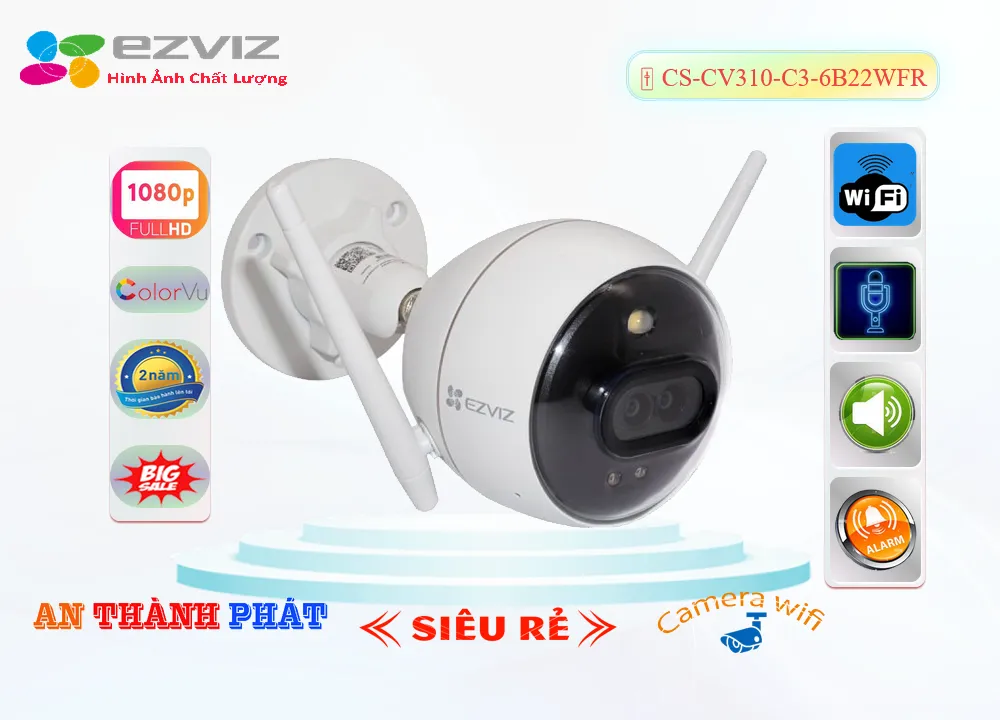 giới thiệu camera wifi Ezviz CS-CV310-C3-6B22WFR