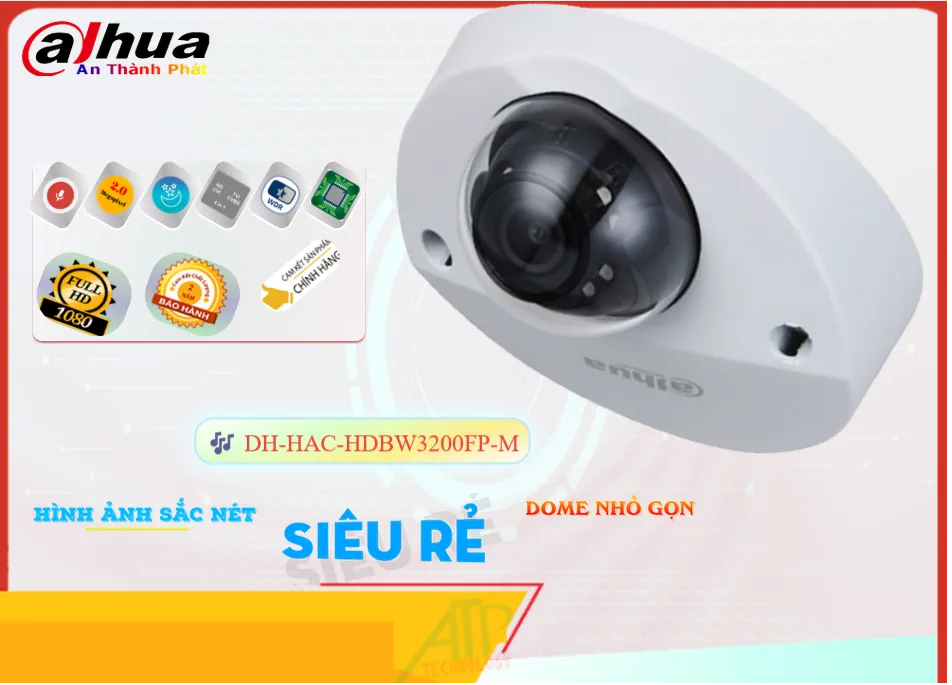 Camera Dahua DH-HAC-HDBW3200FP-M,DH-HAC-HDBW3200FP-M Giá rẻ,DH-HAC-HDBW3200FP-M Giá Thấp Nhất,Chất Lượng