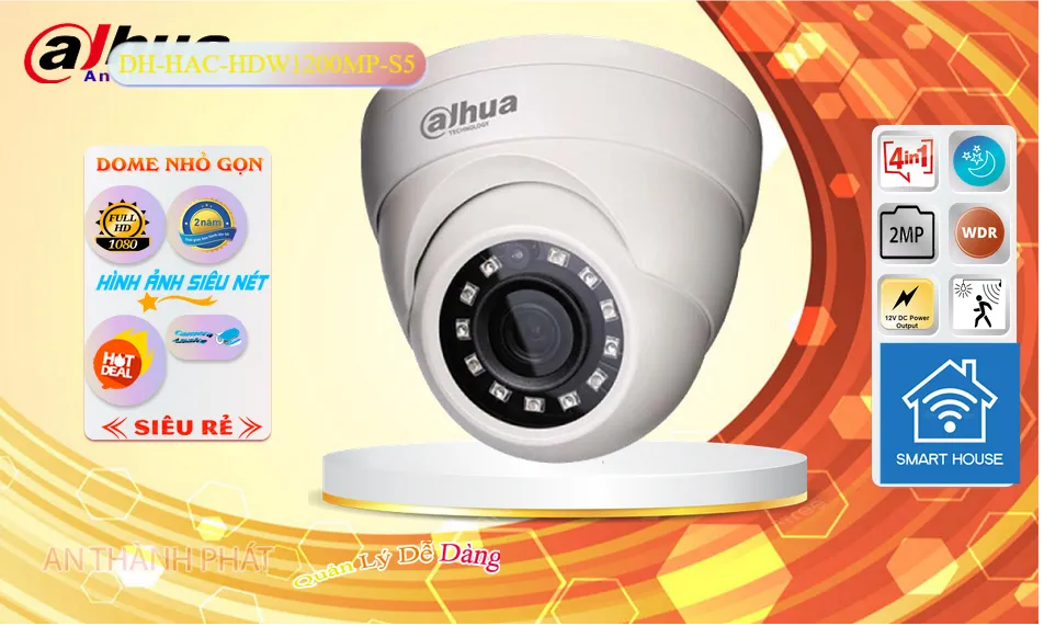 Camera DH-HAC-HDW1200MP-S5 Chức Năng Cao Cấp