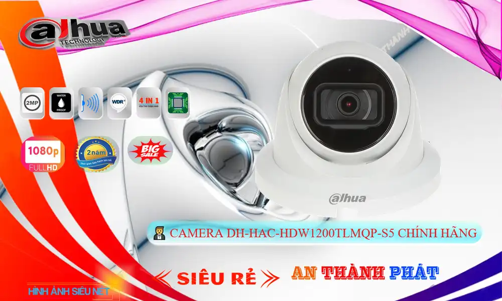 DH-HAC-HDW1200TLMQP-S5 sắc nét Dahua