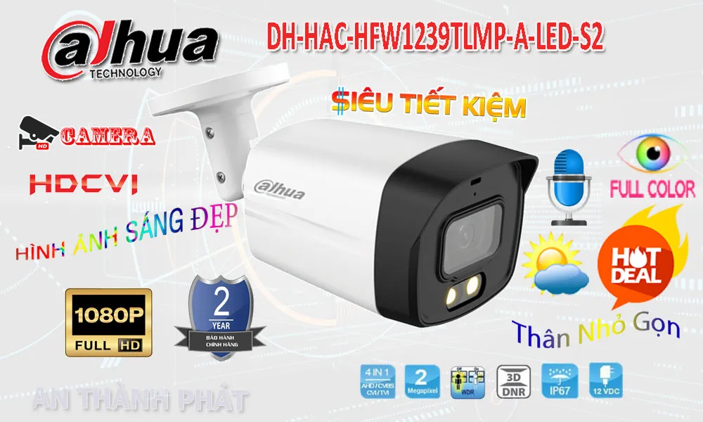 DH-HAC-HFW1239TLMP-A-LED-s2 camera full color có micro ghi âm