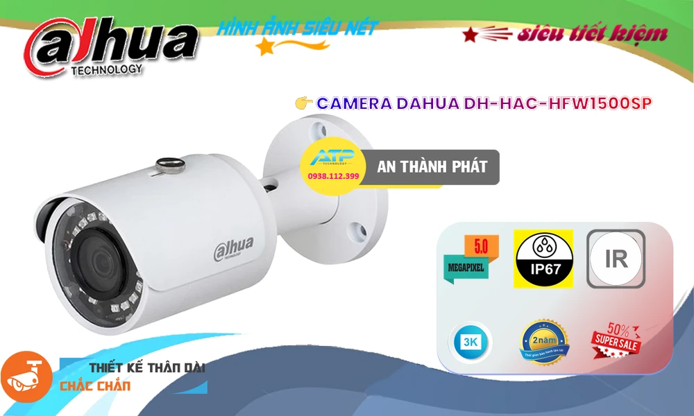 ➠  DH-HAC-HFW1500SP sắc nét Dahua