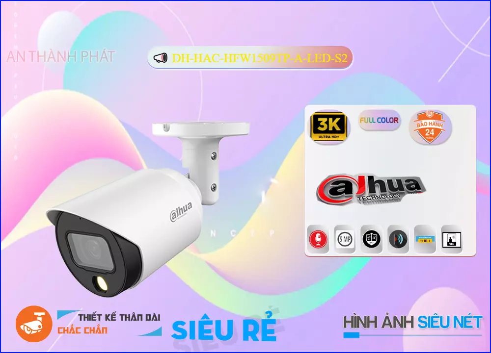 Camera Ghi âm Dahua DH-HAC-HFW1509TP-A-LED-S2,DH HAC HFW1509TP A LED S2,Giá Bán