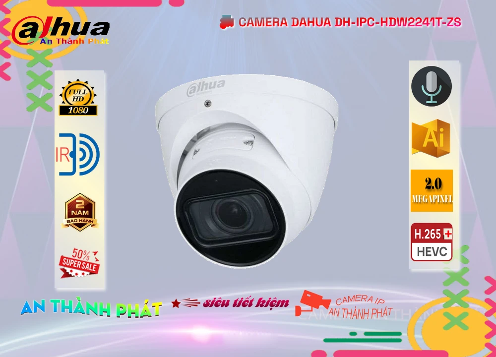DH-IPC-HDW2241T-ZS,DH-IPC-HDW2241T-ZS 2.0 MP FULL HD 1080P Giá Thấp Nhất,Giá Bán DH-IPC-HDW2241T-ZS,Nơi bán DH-IPC-HDW2241T-ZS,thông số DH-IPC-HDW2241T-ZS,Thông số DH-IPC-HDW2241T-ZS,DH-IPC-HDW2241T-ZS giá mới nhất,DH-IPC-HDW2241T-ZS Giá Khuyến Mãi