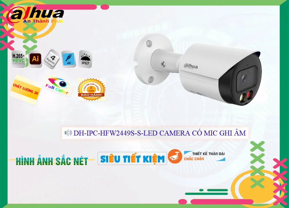 Camera Dahua DH-IPC-HDW2449T-S-LED,DH-IPC-HDW2449T-S-LED Giá rẻ,DH-IPC-HDW2449T-S-LED Giá Thấp Nhất,Chất Lượng
