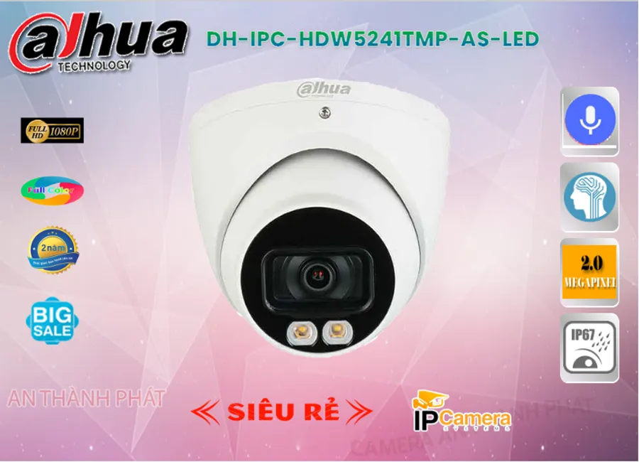 Camera IP Dahua DH-IPC-HDW5241TMP-AS-LED,thông số DH-IPC-HDW5241TMP-AS-LED,DH IPC HDW5241TMP AS LED,Chất Lượng