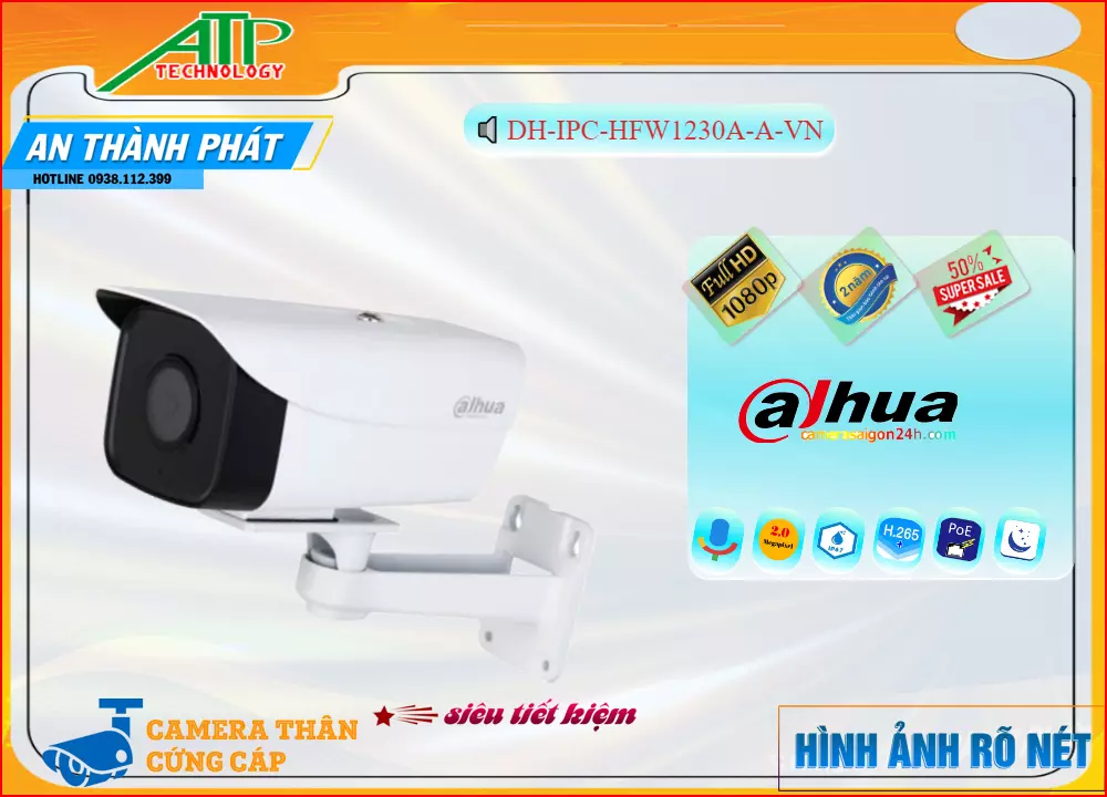 Camera dahua DH-IPC-HFW1230A-A-VN,DH-IPC-HFW1230A-A-VN Giá rẻ,DH IPC HFW1230A A VN,Chất Lượng