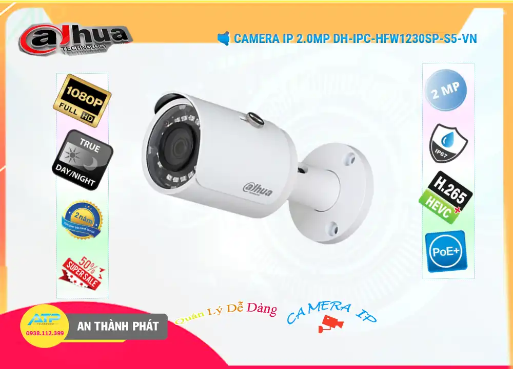 DH-IPC-HFW1230SP-S5-VN sắc nét Dahua DH-IPC-HFW1230SP-S5-VN sắc nét Dahua
