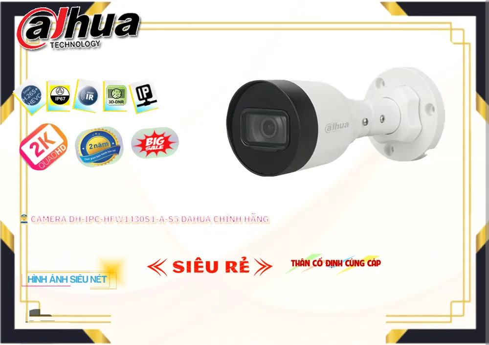 Camera Dahua DH-IPC-HFW1430S1-A-S5,Giá DH-IPC-HFW1430S1-A-S5,DH-IPC-HFW1430S1-A-S5 Giá Khuyến Mãi,bán