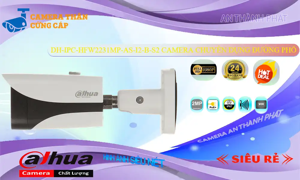 DH-IPC-HFW2231MP-AS-I2-B-S2 sắc nét Dahua DH-IPC-HFW2231MP-AS-I2-B-S2 sắc nét Dahua